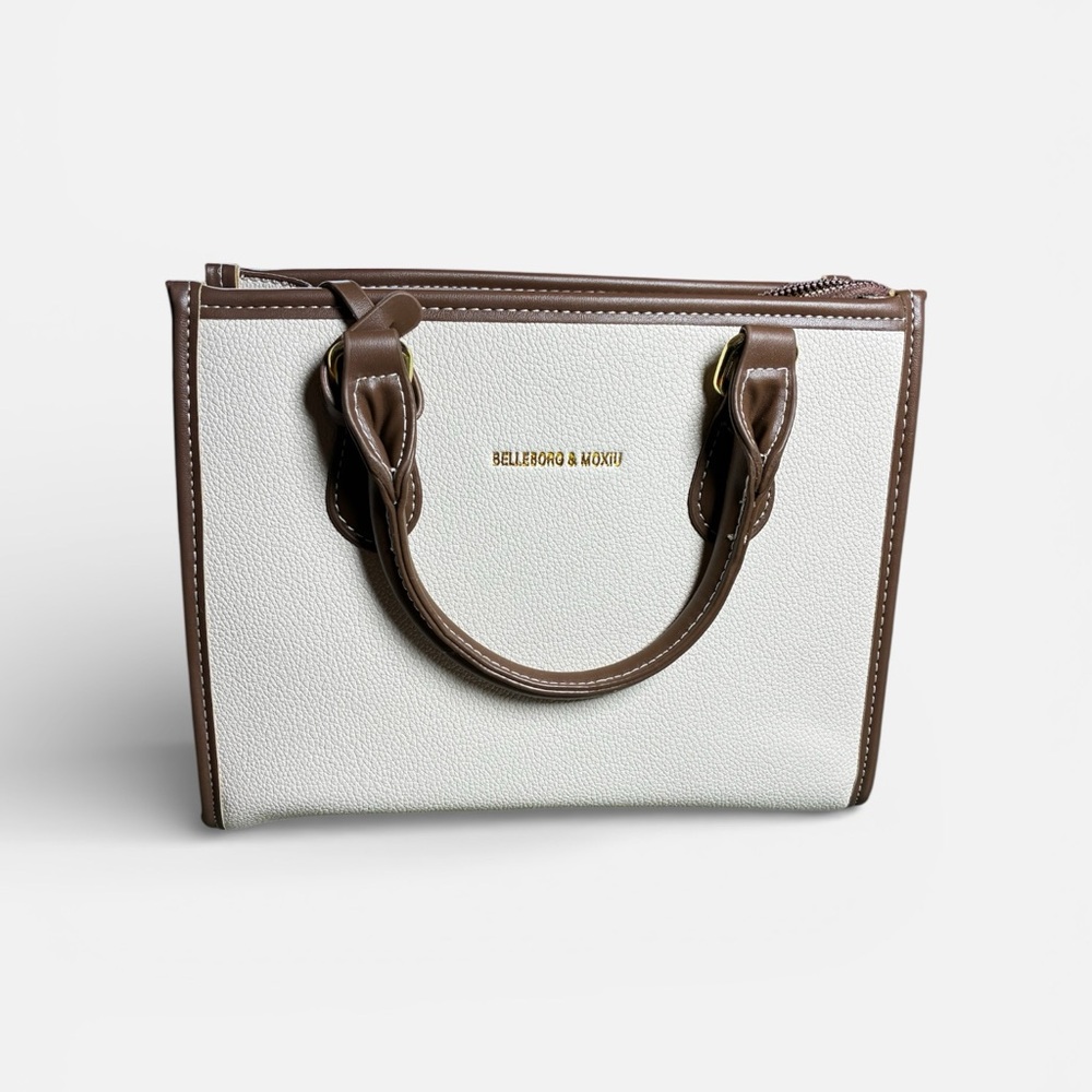 White and Brown Crossbody Bag